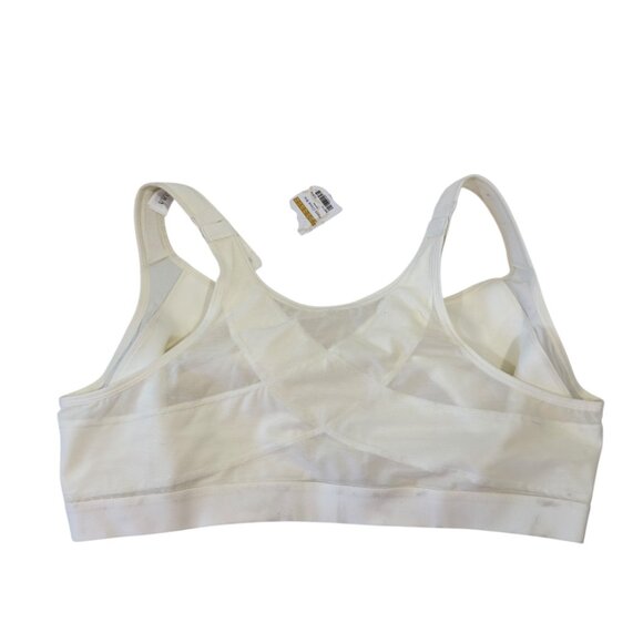 Delimira Womens Front Close Back Support Bra Size 42B Ivory Full Coverage - Picture 4 of 10